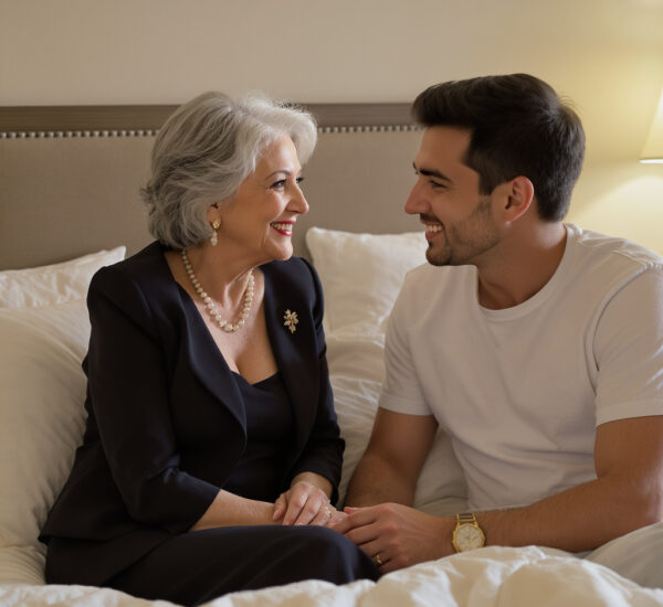 Mujer madura mostrando interés y cercanía
