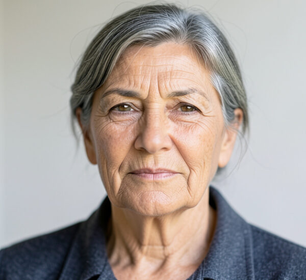 Los rasgos de una mujer madura