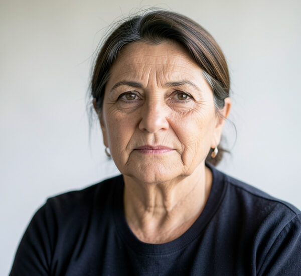 La actitud de una mujer madura