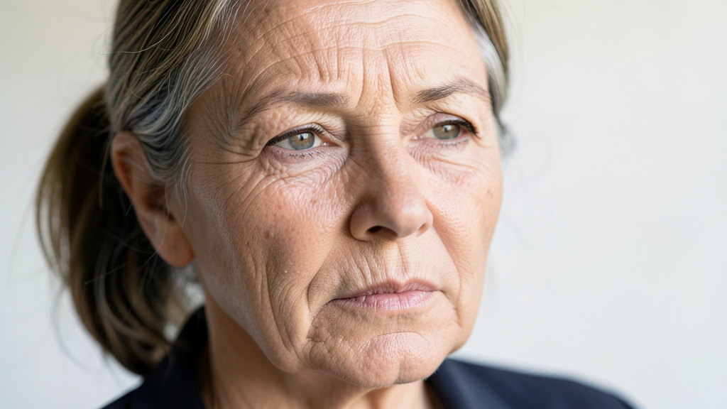 Los rasgos de una mujer madura