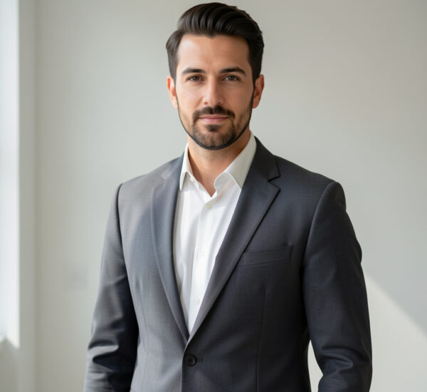 hombre seguro de sí mismo