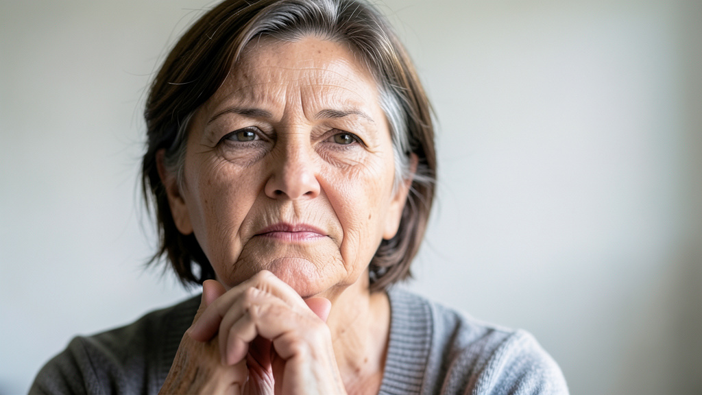 La actitud de una mujer madura