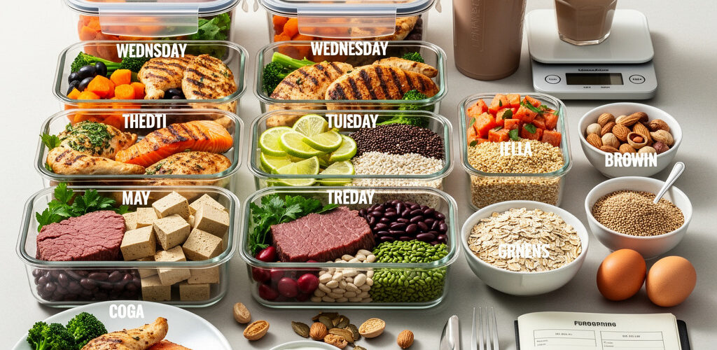 menú semanal masa muscular