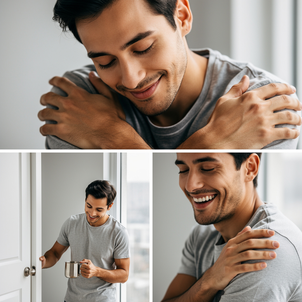 Detalles de un hombre que