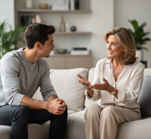 hombre joven mujer mayor psicologia