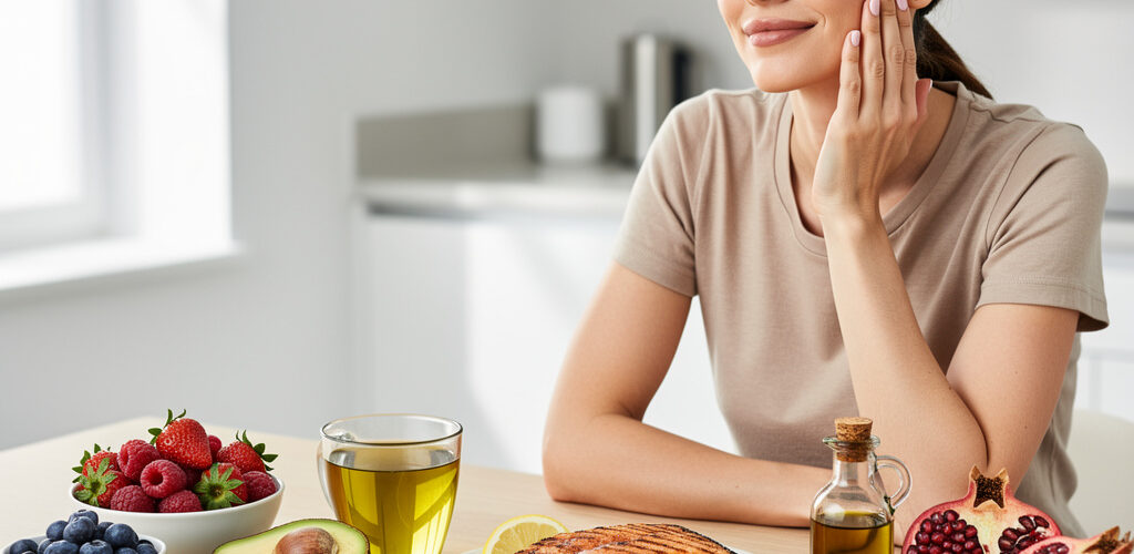 alimentos antiedad, piel sana, salud