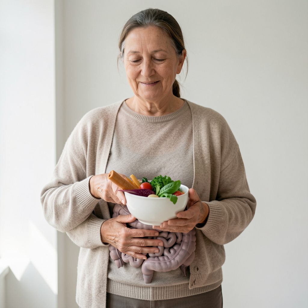 salud digestiva mujer madura