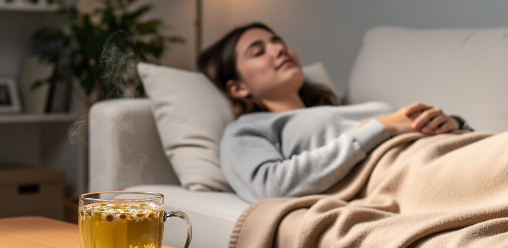 Té manzanilla estrés sueño