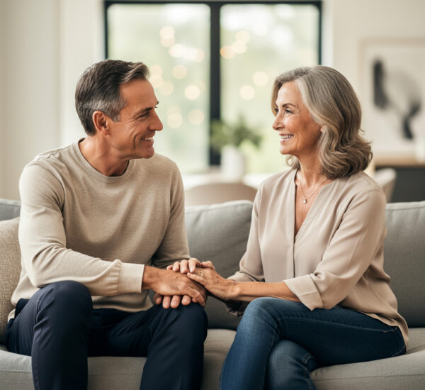 mujer madura, hombre, relación, amor, pareja