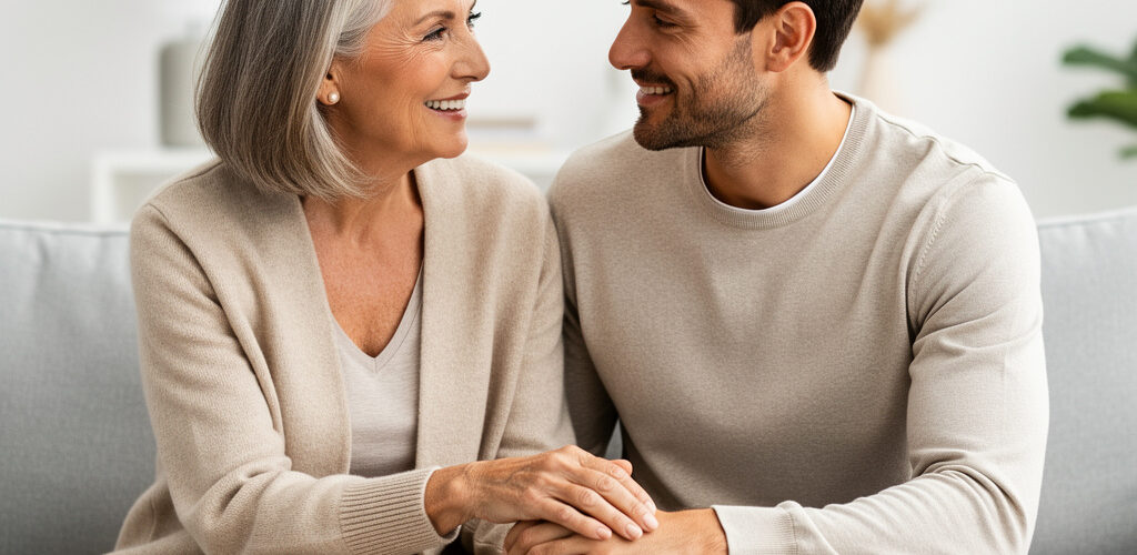 mujer mayor, relación, amor, edad