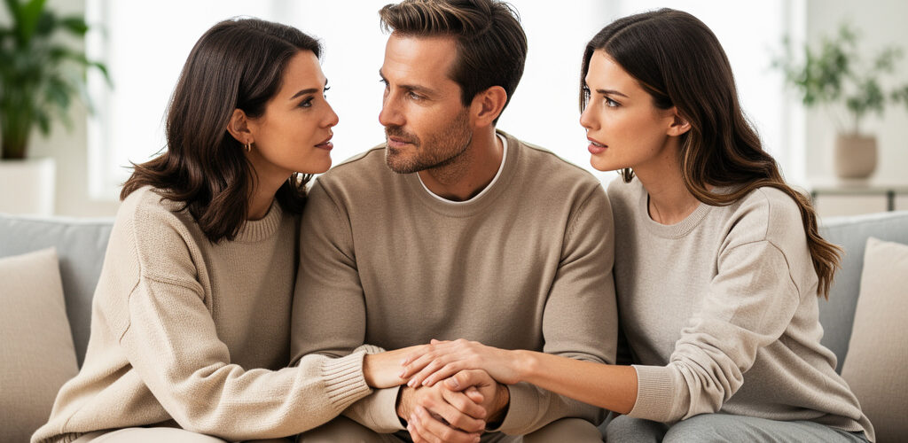 amar dos mujeres a la vez