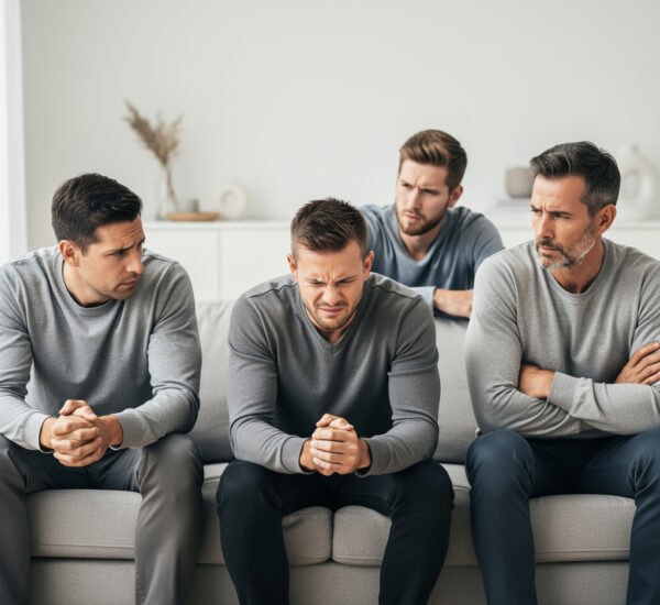 Hombres ocultando sentimientos