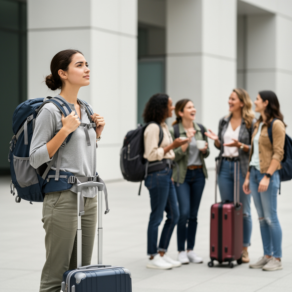 Viajar sola o en grupo