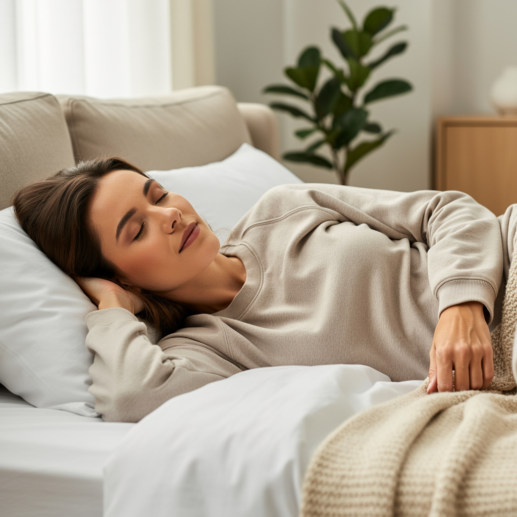 descanso, salud, mujer, bienestar