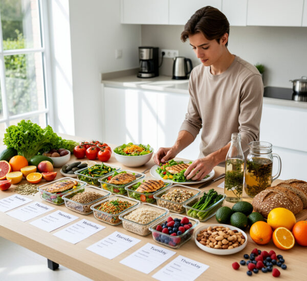 Alimentación saludable, menú semanal, energía