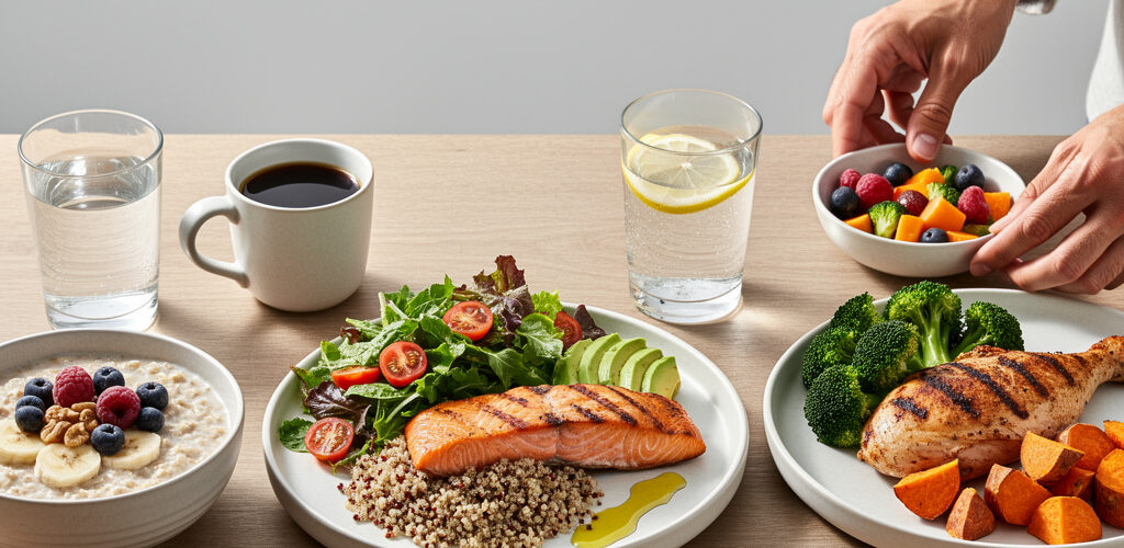 menú saludable balanceado adultos