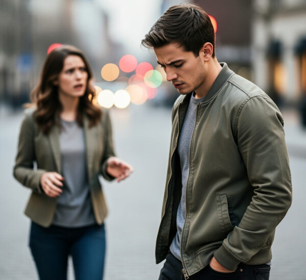 hombre se aleja enamorarse