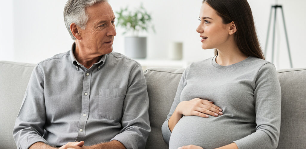 embarazo hombre mayor mujer joven