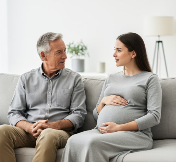 embarazo hombre mayor mujer joven