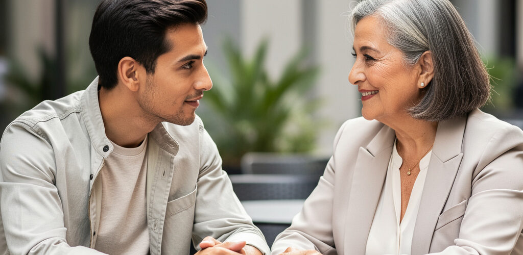 hombre enamorarse mujer mayor
