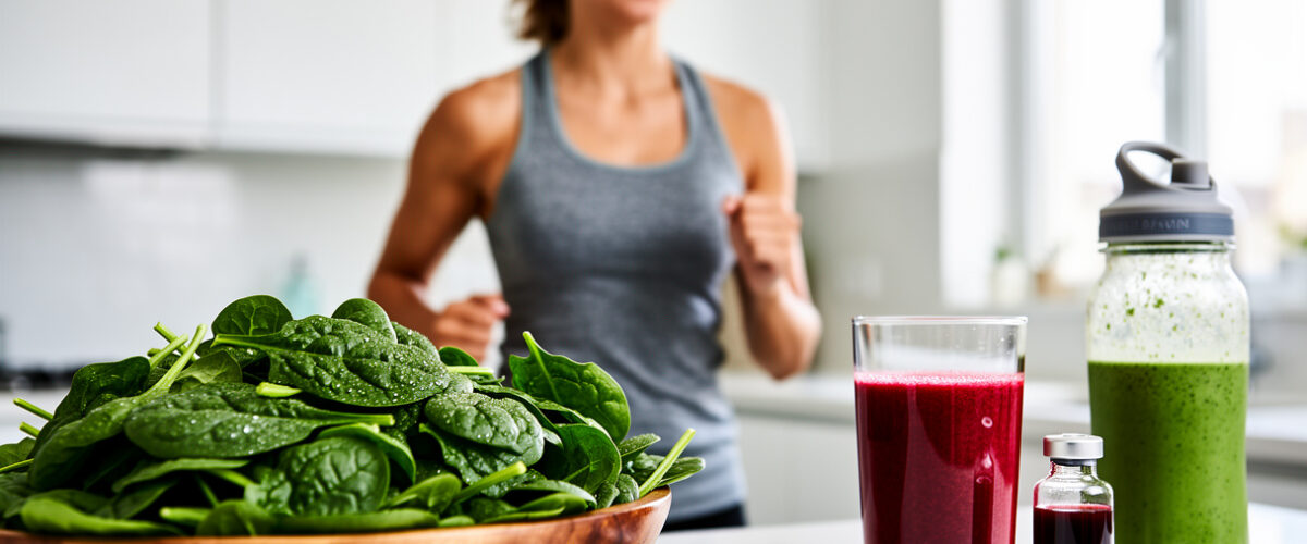 espinacas, sangre, energía